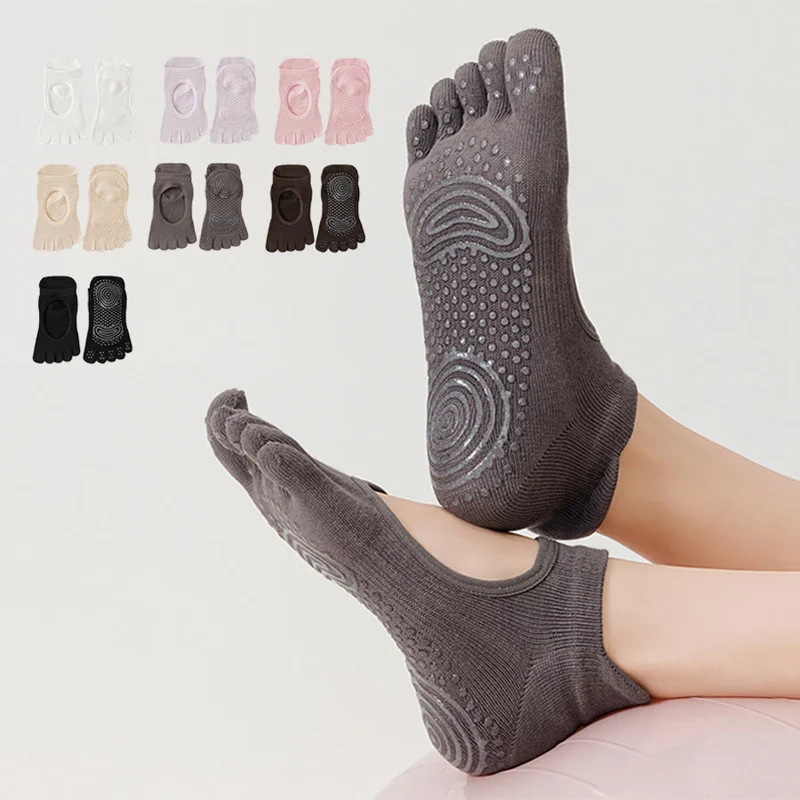 Olivenorma Professionelle Anti-Rutsch-Fünf-Zehen-Socken für Pilates & Seilspringen Damen-Yoga-Socken