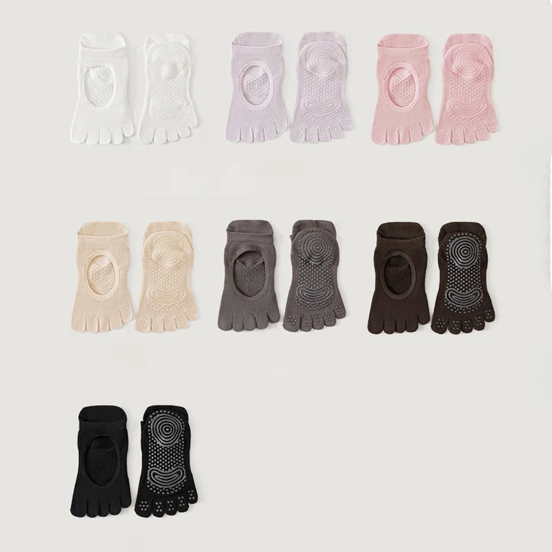 Olivenorma Professionelle Anti-Rutsch-Fünf-Zehen-Socken für Pilates & Seilspringen Damen-Yoga-Socken
