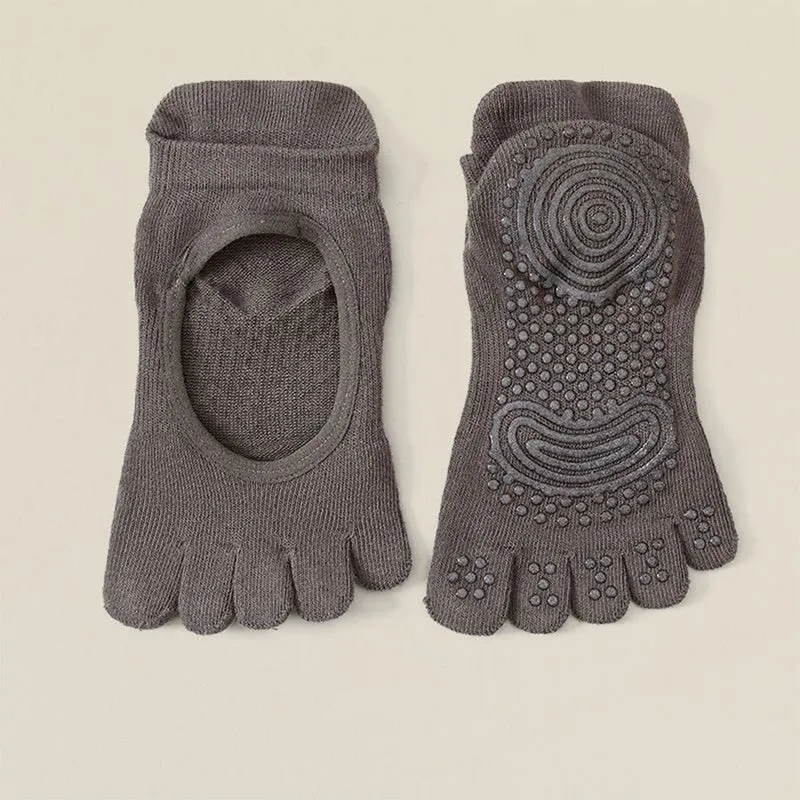 Olivenorma Professionelle Anti-Rutsch-Fünf-Zehen-Socken für Pilates & Seilspringen Damen-Yoga-Socken