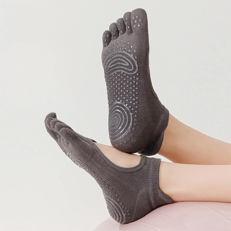Olivenorma Professionelle Anti-Rutsch-Fünf-Zehen-Socken für Pilates & Seilspringen Damen-Yoga-Socken
