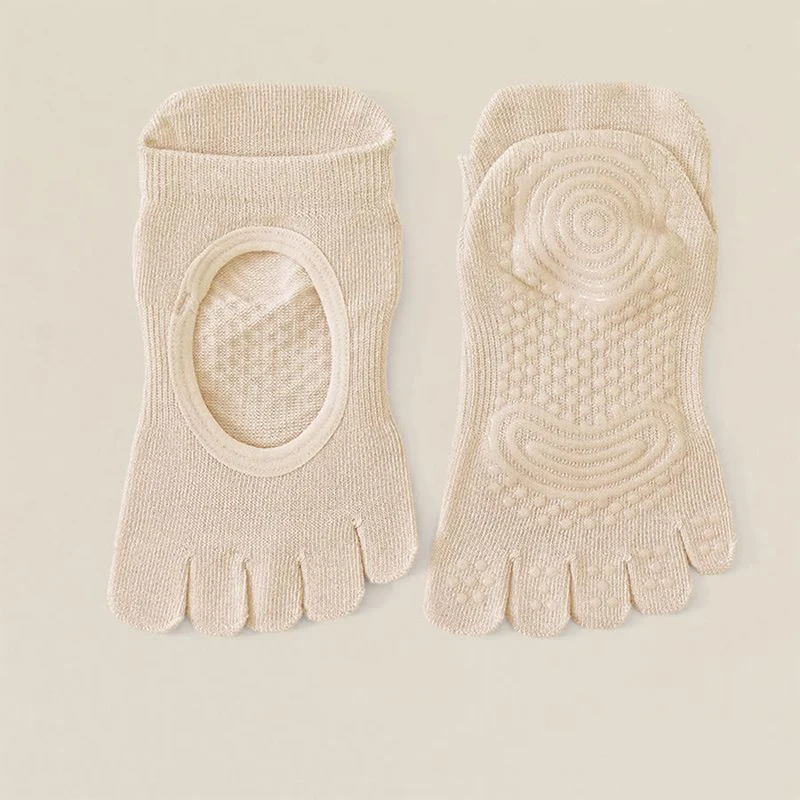 Olivenorma Professionelle Anti-Rutsch-Fünf-Zehen-Socken für Pilates & Seilspringen Damen-Yoga-Socken