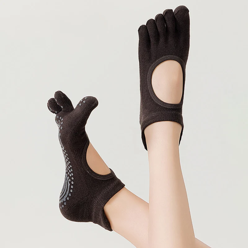 Olivenorma Professionelle Anti-Rutsch-Fünf-Zehen-Socken für Pilates & Seilspringen Damen-Yoga-Socken