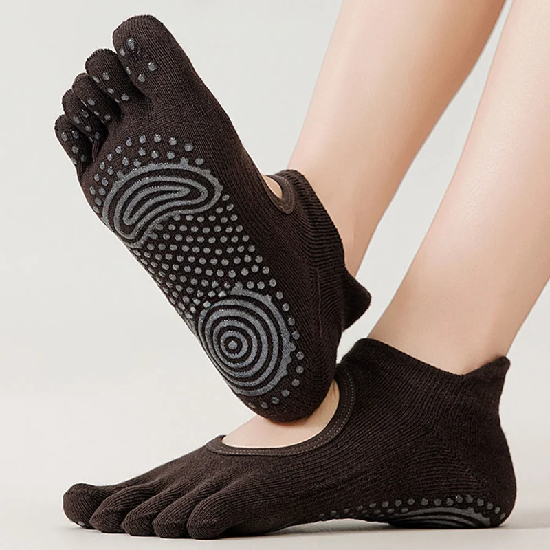 Olivenorma Professionelle Anti-Rutsch-Fünf-Zehen-Socken für Pilates & Seilspringen Damen-Yoga-Socken