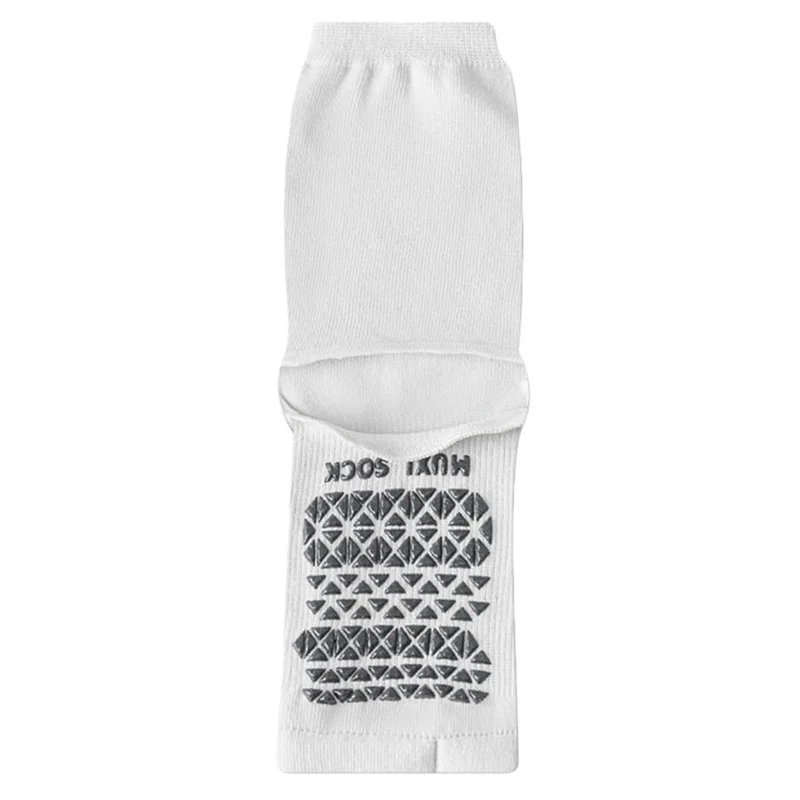 Olivenorma Atmungsaktive, mittelhohe, rutschfeste Socken mit offener Zehen- und Fersenpartie – Yoga-Socken für Damen
