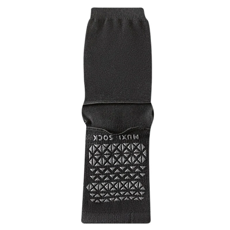 Olivenorma Atmungsaktive, mittelhohe, rutschfeste Socken mit offener Zehen- und Fersenpartie – Yoga-Socken für Damen