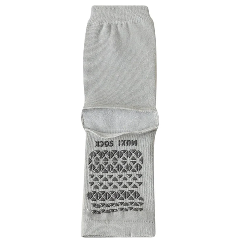 Olivenorma Atmungsaktive, mittelhohe, rutschfeste Socken mit offener Zehen- und Fersenpartie – Yoga-Socken für Damen