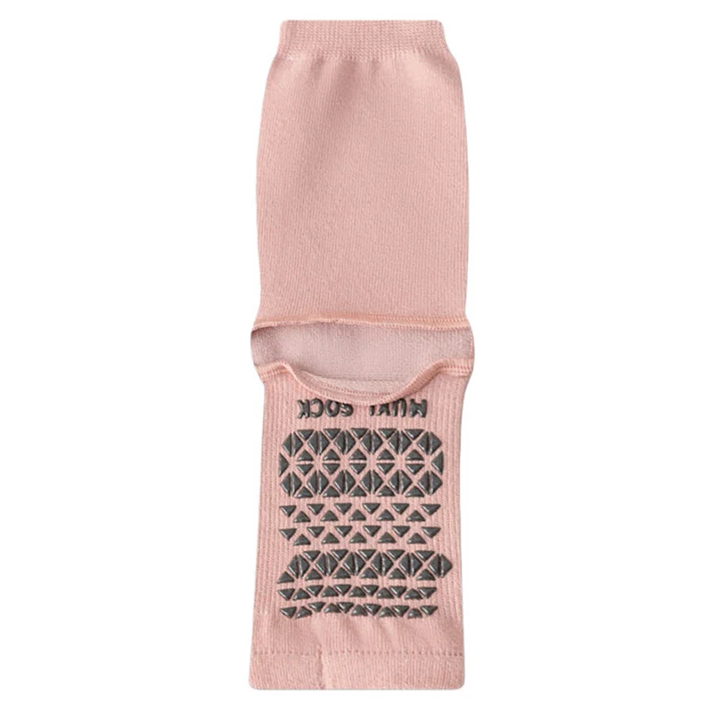 Olivenorma Atmungsaktive, mittelhohe, rutschfeste Socken mit offener Zehen- und Fersenpartie – Yoga-Socken für Damen