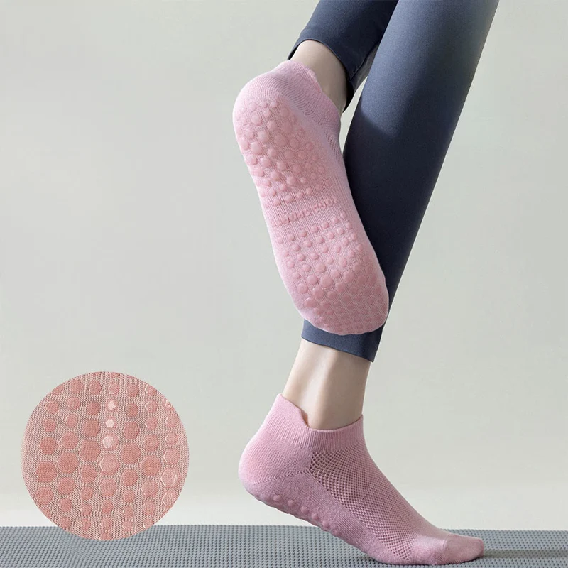Olivenorma Socken mit durchgehender, rutschfester Sohle für Indoor-Fitness und Yoga – Damensocken
