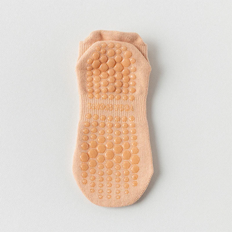 Olivenorma Socken mit durchgehender, rutschfester Sohle für Indoor-Fitness und Yoga – Damensocken