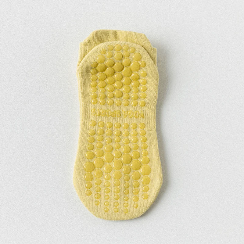 Olivenorma Socken mit durchgehender, rutschfester Sohle für Indoor-Fitness und Yoga – Damensocken