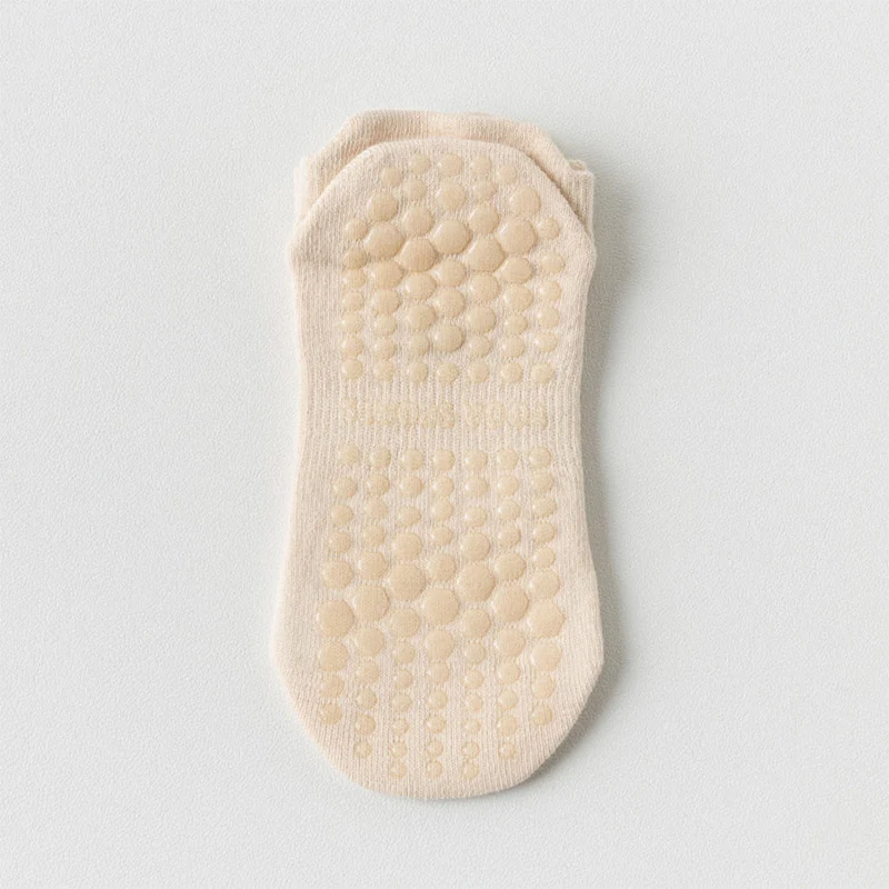 Olivenorma Socken mit durchgehender, rutschfester Sohle für Indoor-Fitness und Yoga – Damensocken