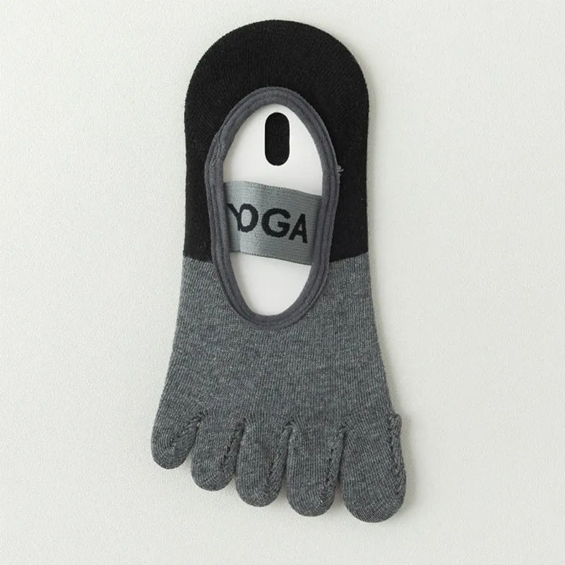 Olivenorma Flache Zehensocken mit fünf Zehen, rutschfest, für Yoga, Pilates & Tanz, Damen-Yogasocken