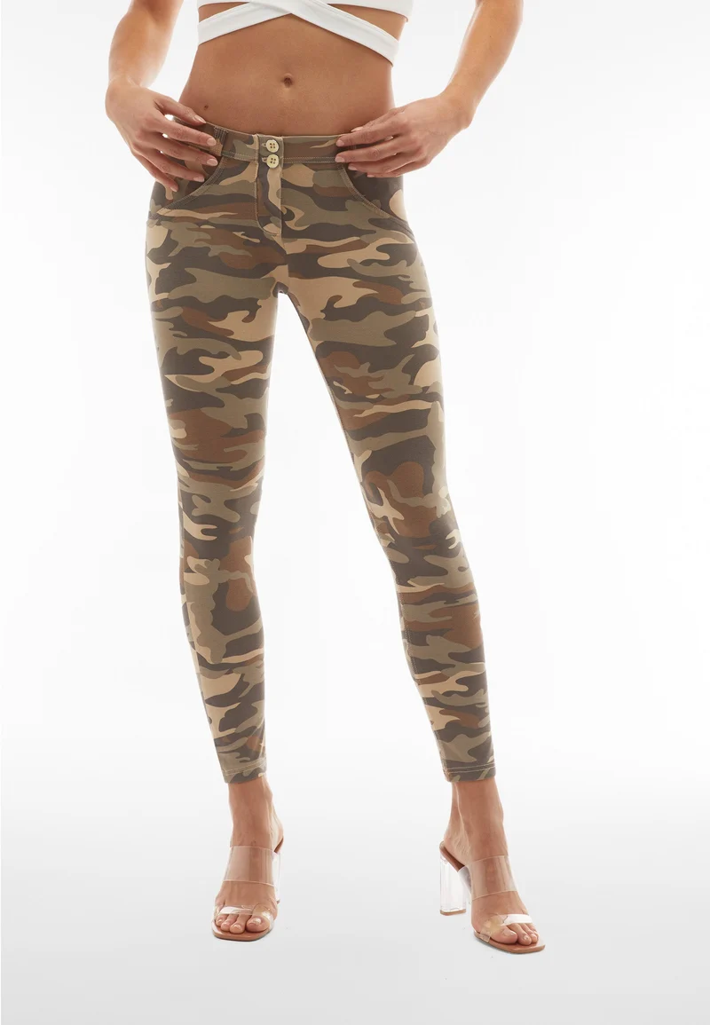 WR.UP Push-Up Regular Waist Skinny 7/8 Camouflage Pant - Mimetic Beige