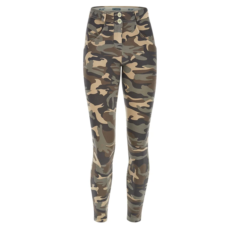WR.UP Push-Up Regular Waist Skinny 7/8 Camouflage Pant - Mimetic Beige