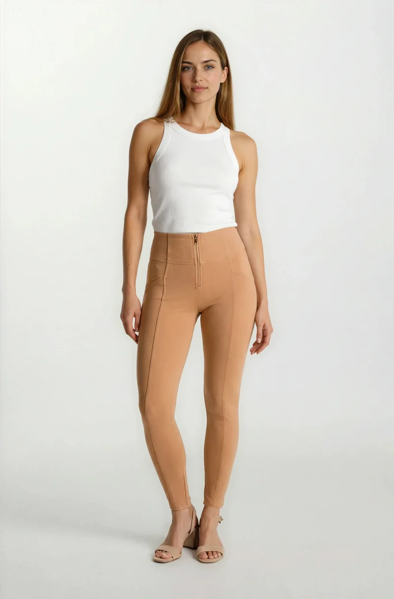 WR.UP Push-Up High Waist Skinny 7/8 Pant With Front Seam - Macaroon Brown