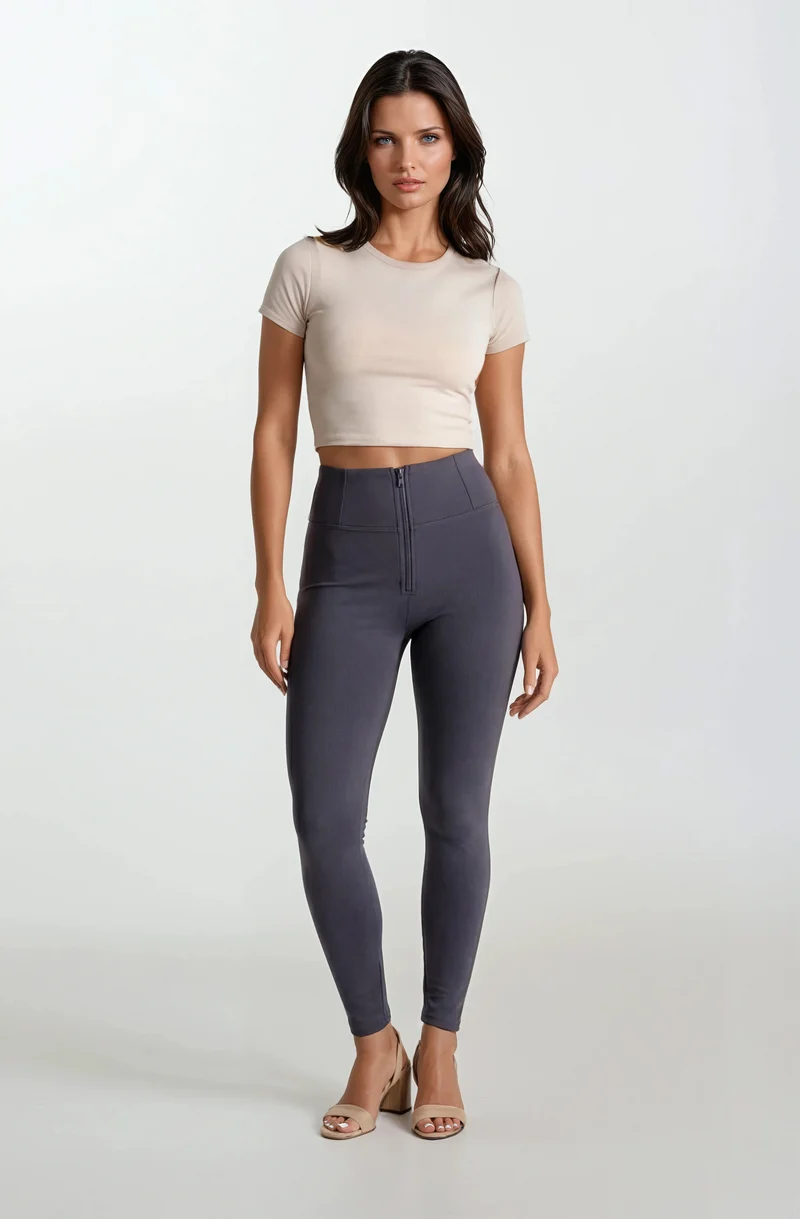 WR.UP Push-Up Super High Waist Skinny Pants - Pewter Gray