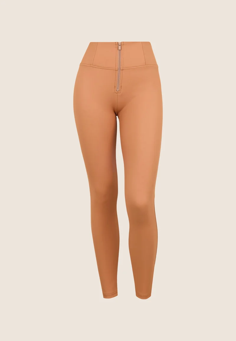 WR.UP Push-Up High Waist Skinny Vegan Leather Pant - Macaroon Brown