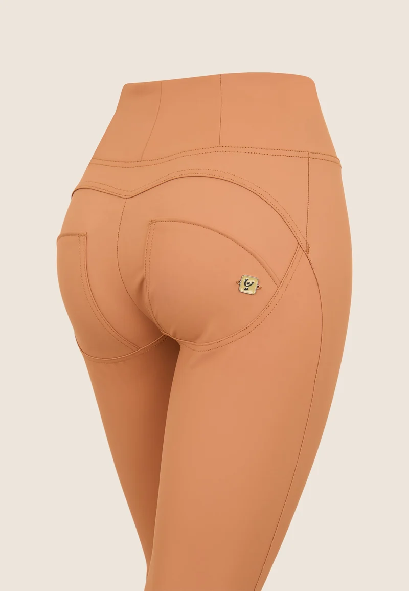 WR.UP Push-Up High Waist Skinny Vegan Leather Pant - Macaroon Brown