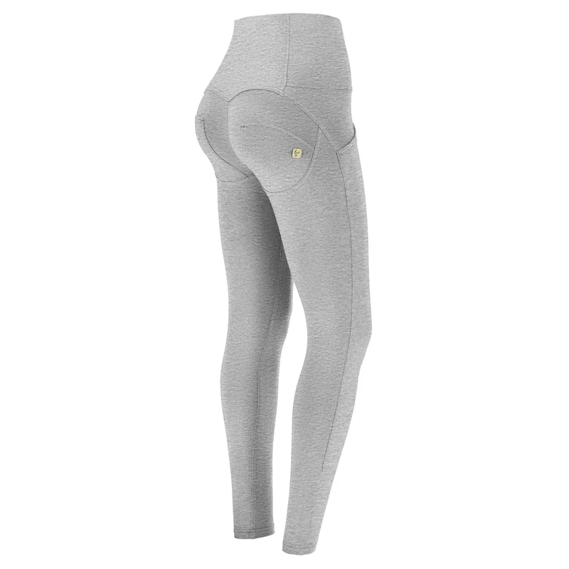 WR.UP Push-Up Button High Waist Skinny Pants - Medium Mélange Gray