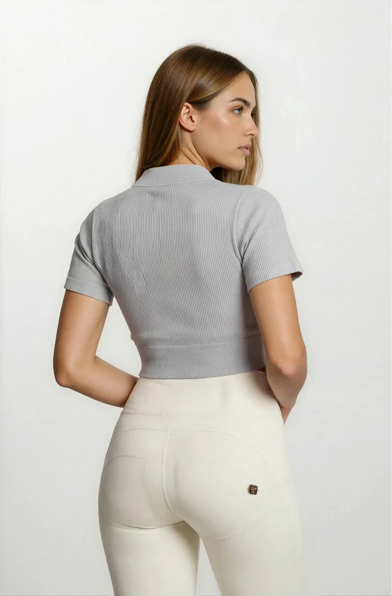 WR.UP Push-Up High Waist Skinny 7/8 Pant With Front Seam - Lily White