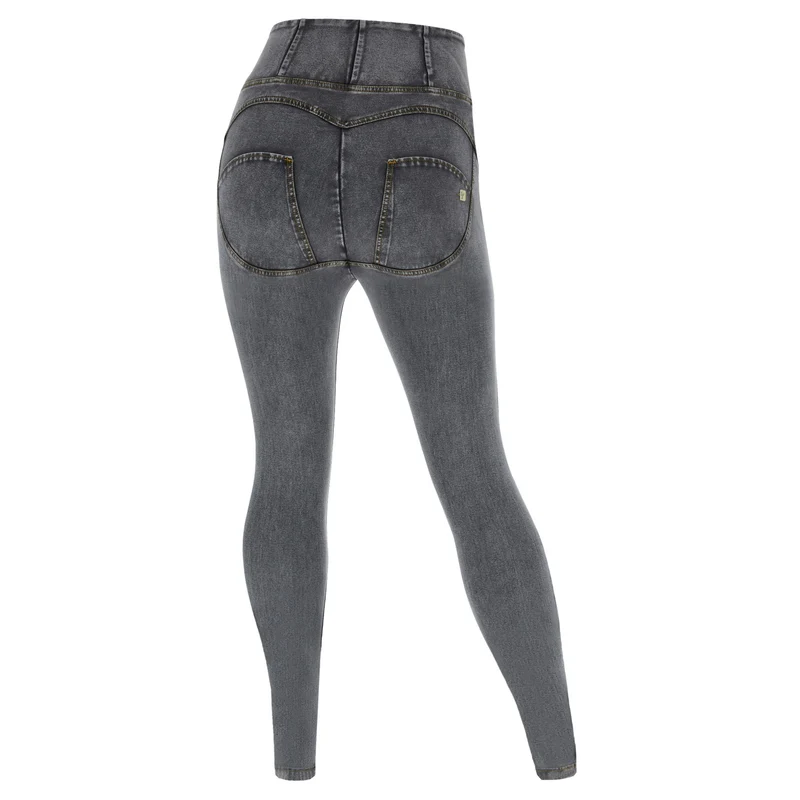 WR.UP Curvy Push-Up High Waist Skinny Denim Jeans - Denim Gray - Yellow Seam