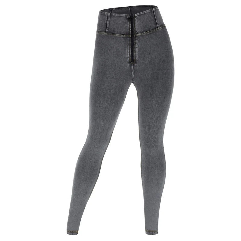 WR.UP Curvy Push-Up High Waist Skinny Denim Jeans - Denim Gray - Yellow Seam