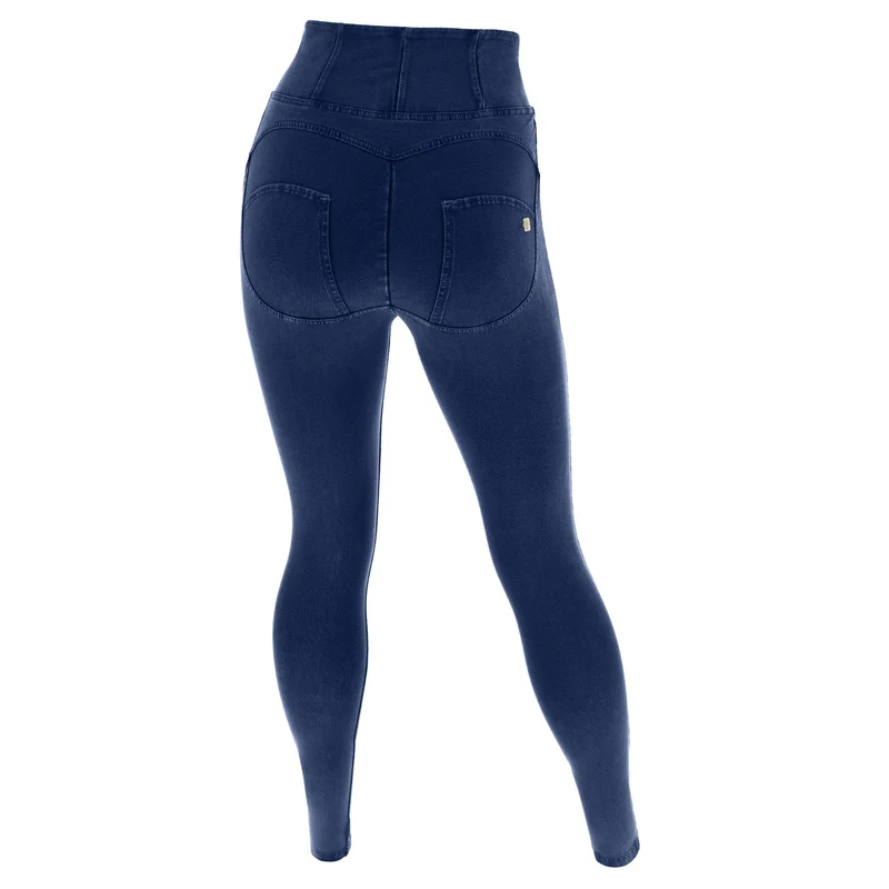 WR.UP Curvy Push-Up High Waist Skinny Denim Jeans - Denim Dark Blue - Blue Seam