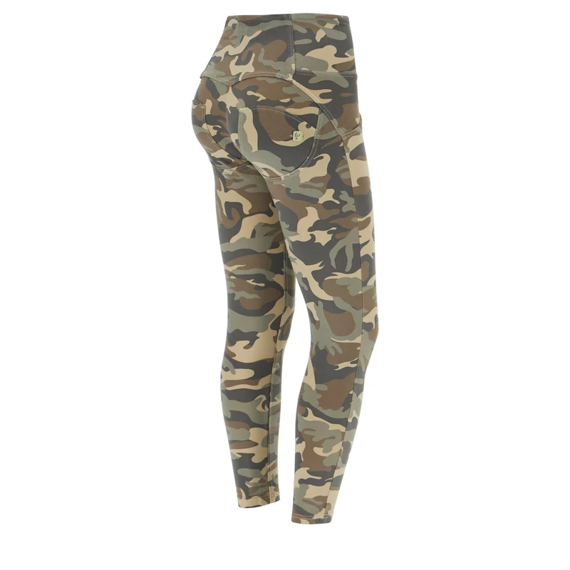 WR.UP Push-Up Button High Waist Skinny 7/8 Camouflage Pant - Mimetic Beige