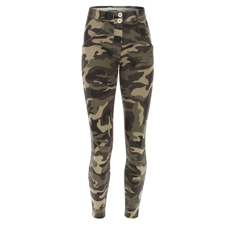 WR.UP Push-Up Regular Waist Skinny 7/8 Camouflage Pant - Mimetic Brown