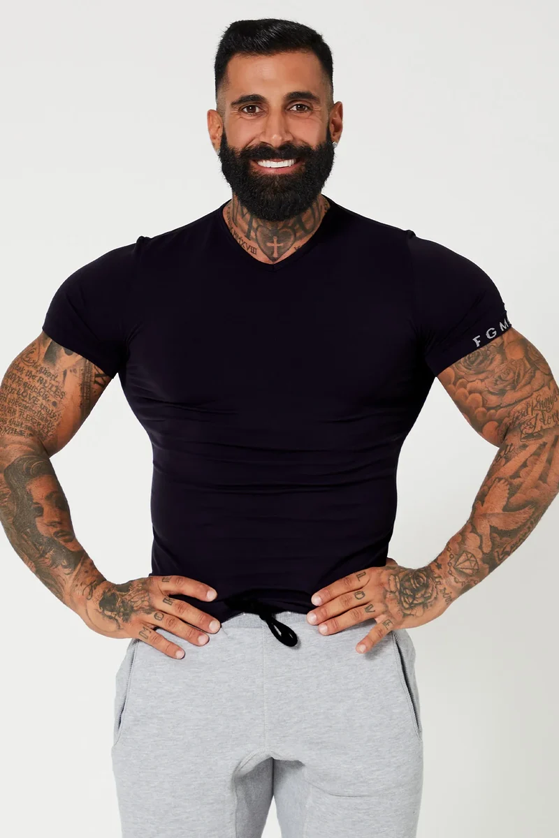 T-Shirt Uomo Manica Corta Nero