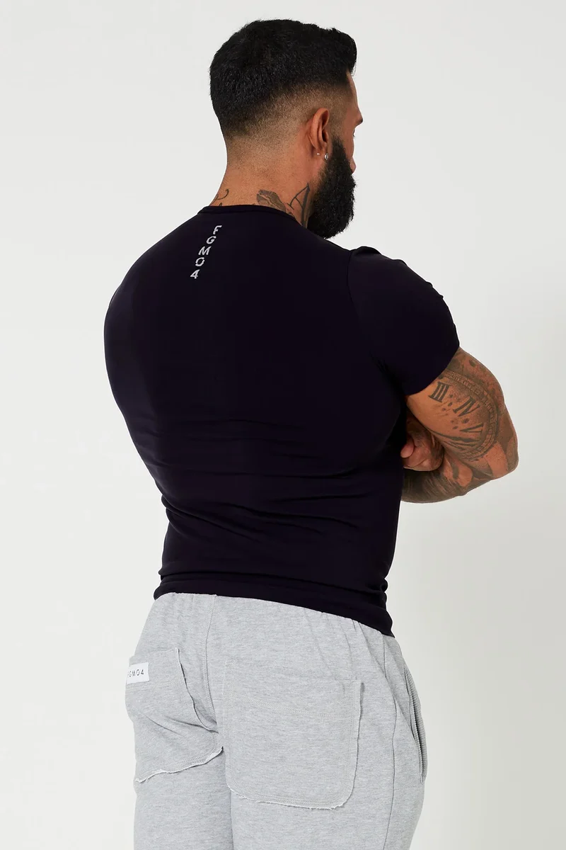 T-Shirt Uomo Manica Corta Nero
