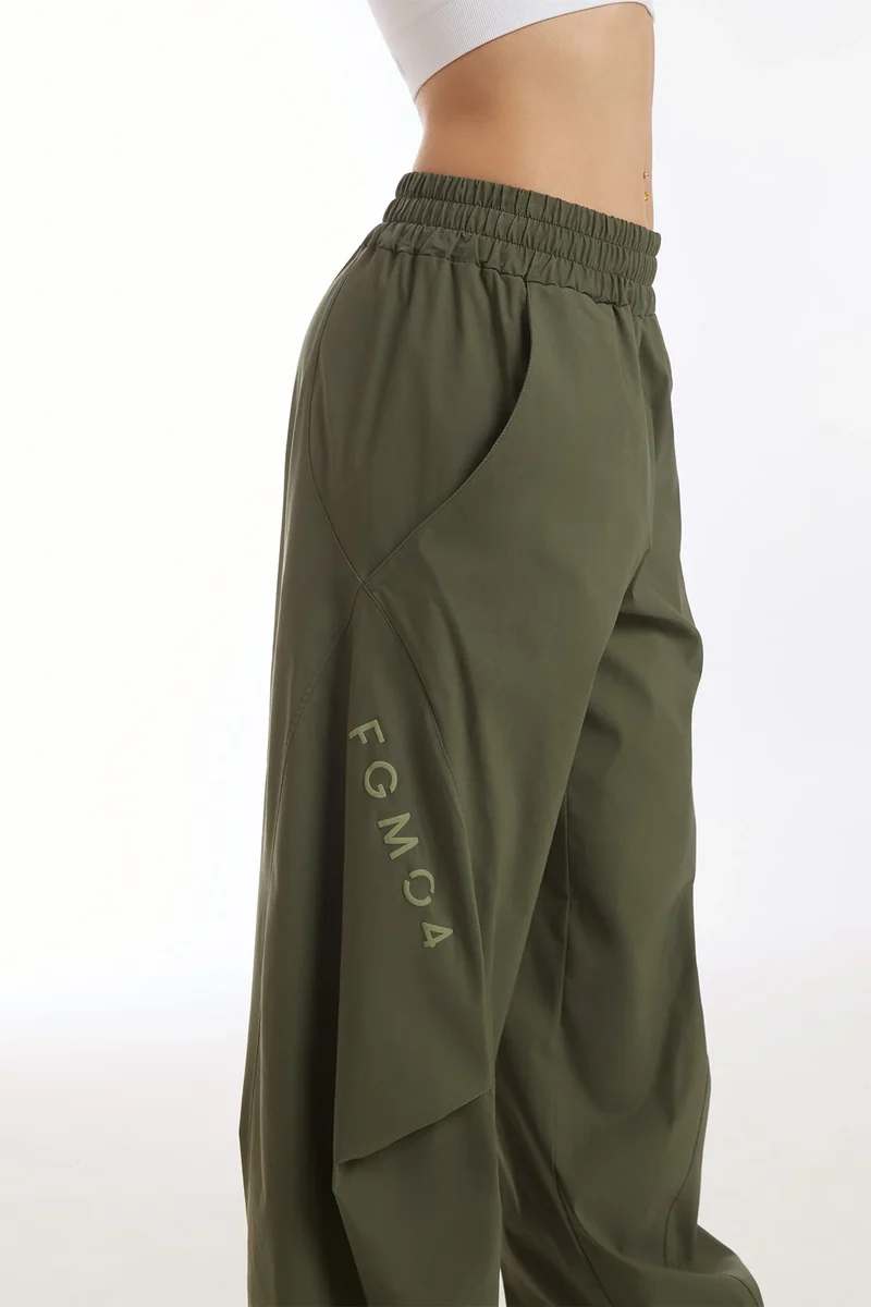 Pantalone Donna Baggy Origami Verde Militare