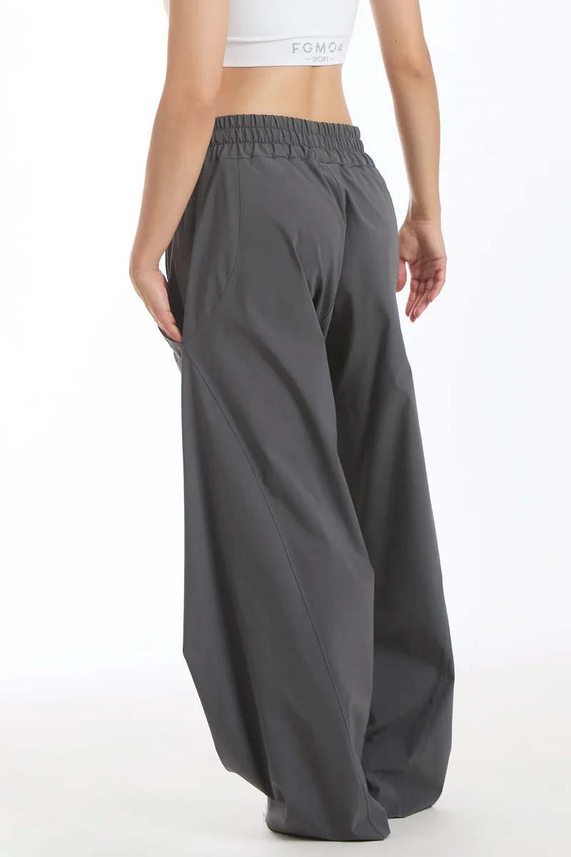 Pantalone Donna Baggy Origami Grigio Piombo
