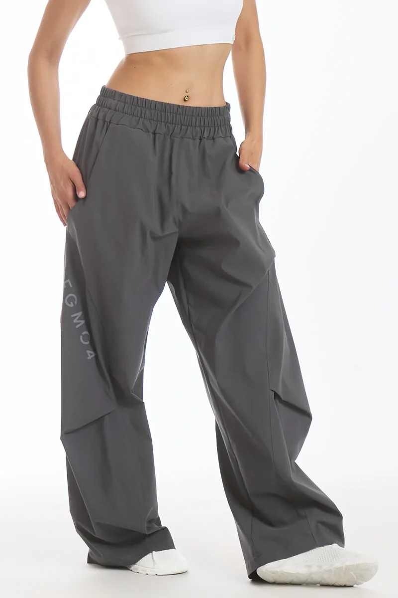 Pantalone Donna Baggy Origami Grigio Piombo