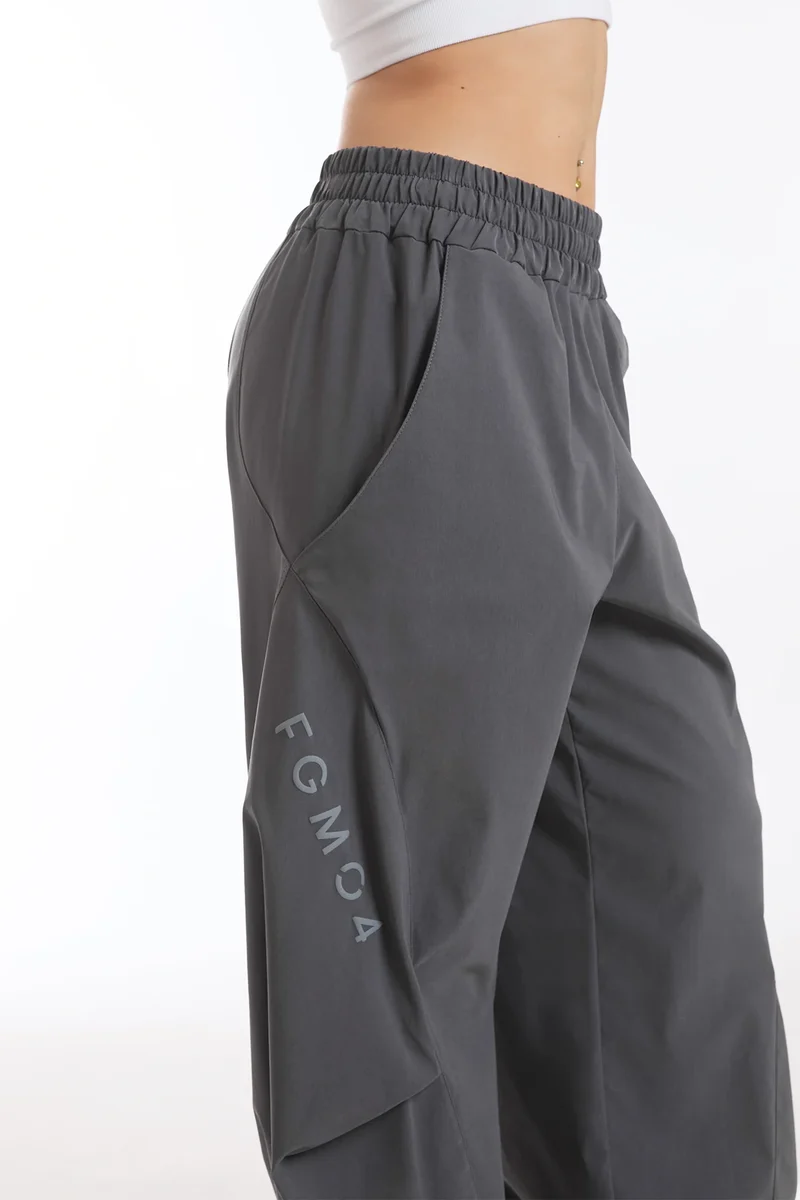 Pantalone Donna Baggy Origami Grigio Piombo