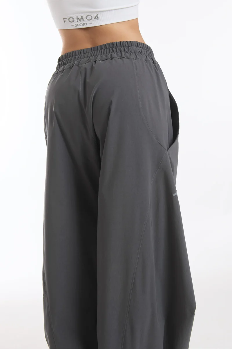 Pantalone Donna Baggy Origami Grigio Piombo