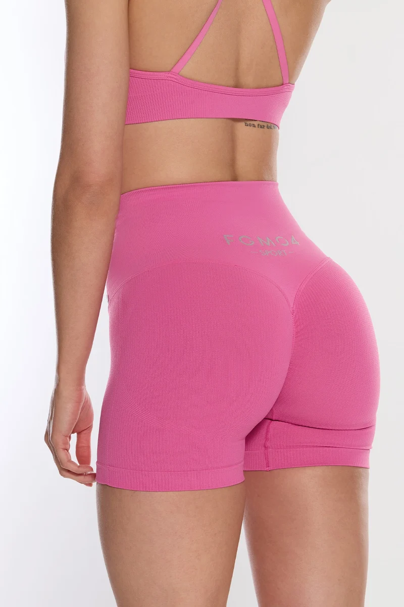 Shorts Push Up Calipso Rosa Bon Bon Costine