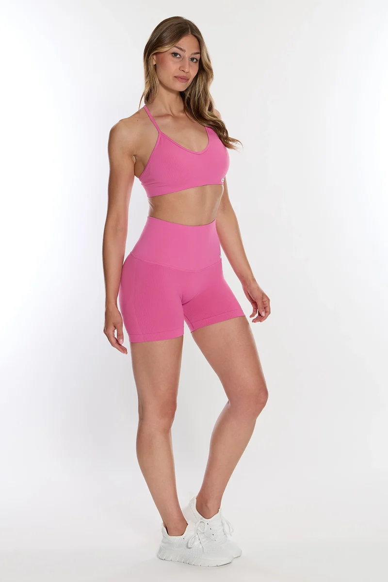 Shorts Push Up Calipso Rosa Bon Bon Costine