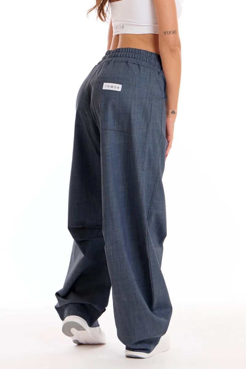 Pantalone Donna Barrel Jeans Blu