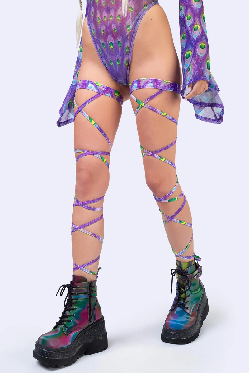 Flock Off Purple Flared Sleeve Bodysuit