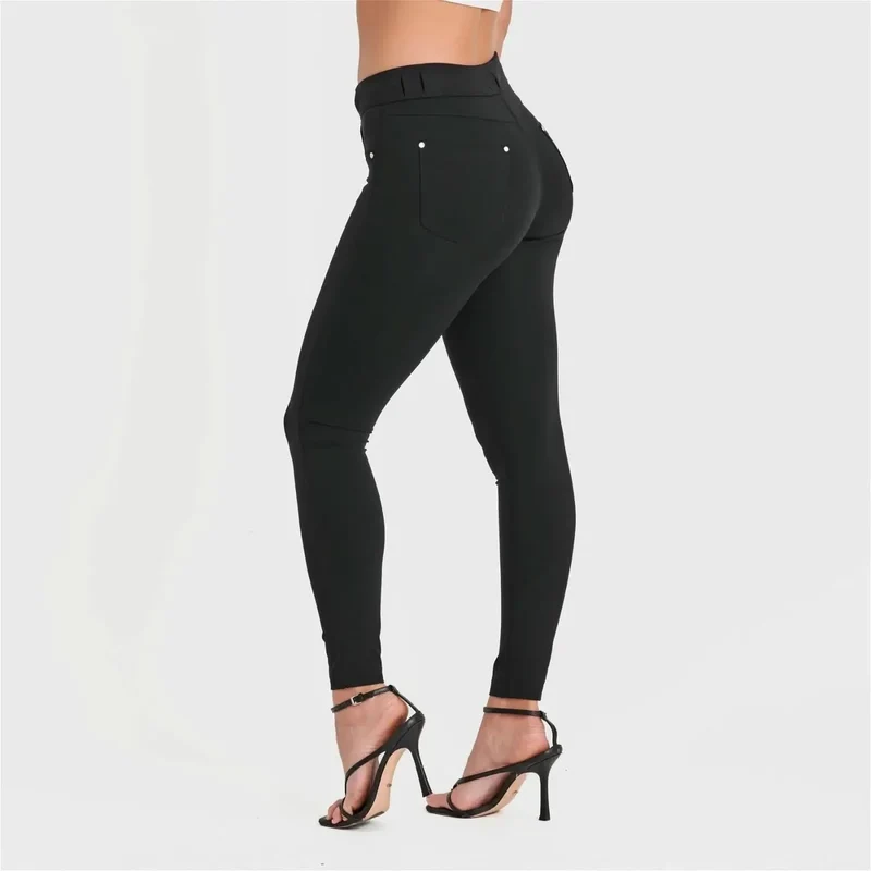 N.O.W. Comfort Mid Waist Skinny Sculpt Tech Leggings - Black