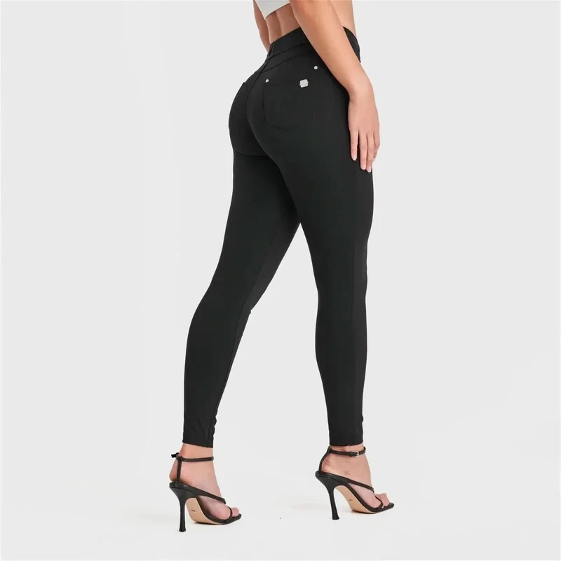 N.O.W. Comfort Mid Waist Skinny Sculpt Tech Leggings - Black