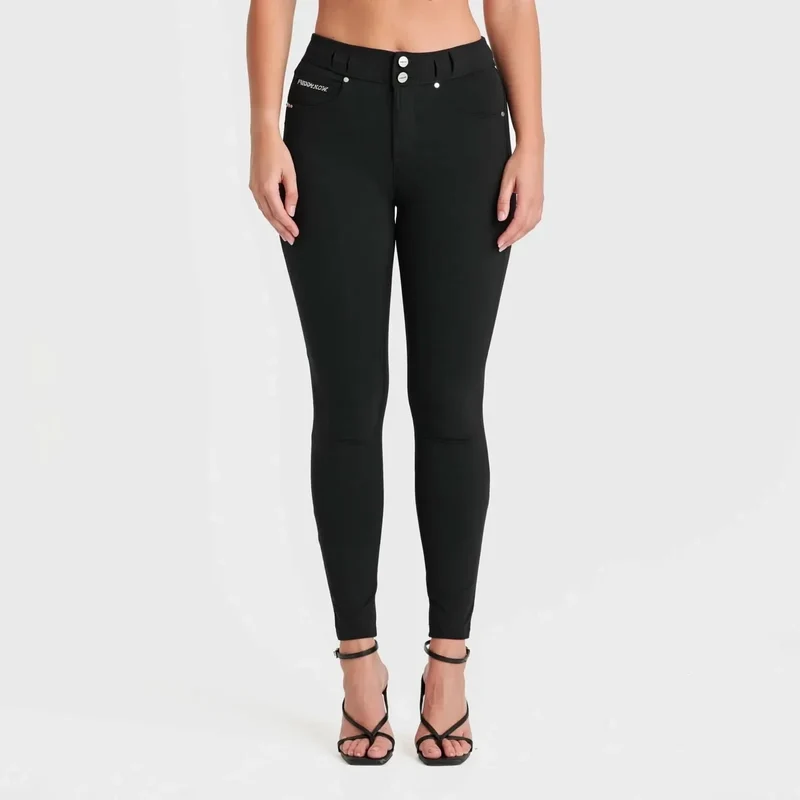 N.O.W. Comfort Mid Waist Skinny Sculpt Tech Leggings - Black
