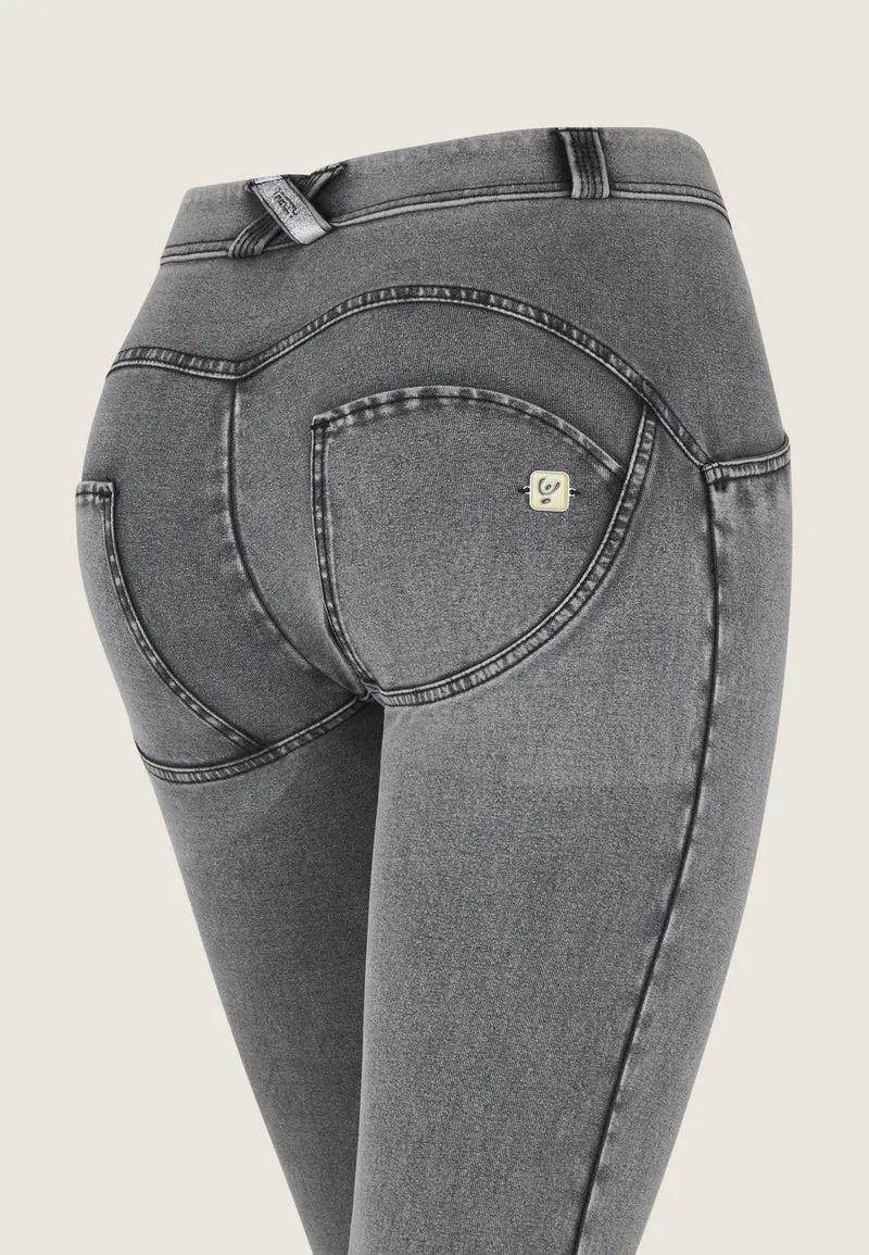 WR.UP Push-Up Regular Waist Skinny Denim Jeans - Denim Gray - Black Seam