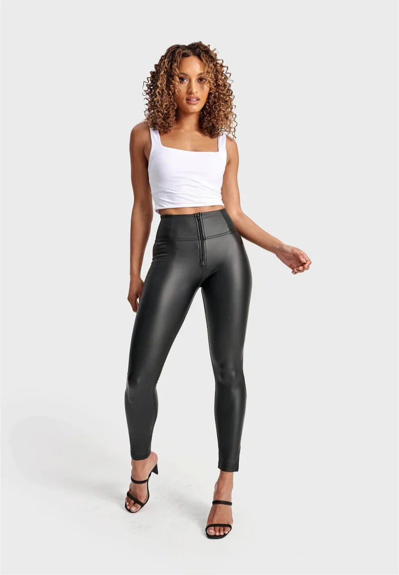 WR.UP Push-Up High Waist Skinny Vegan Leather Pant - Black