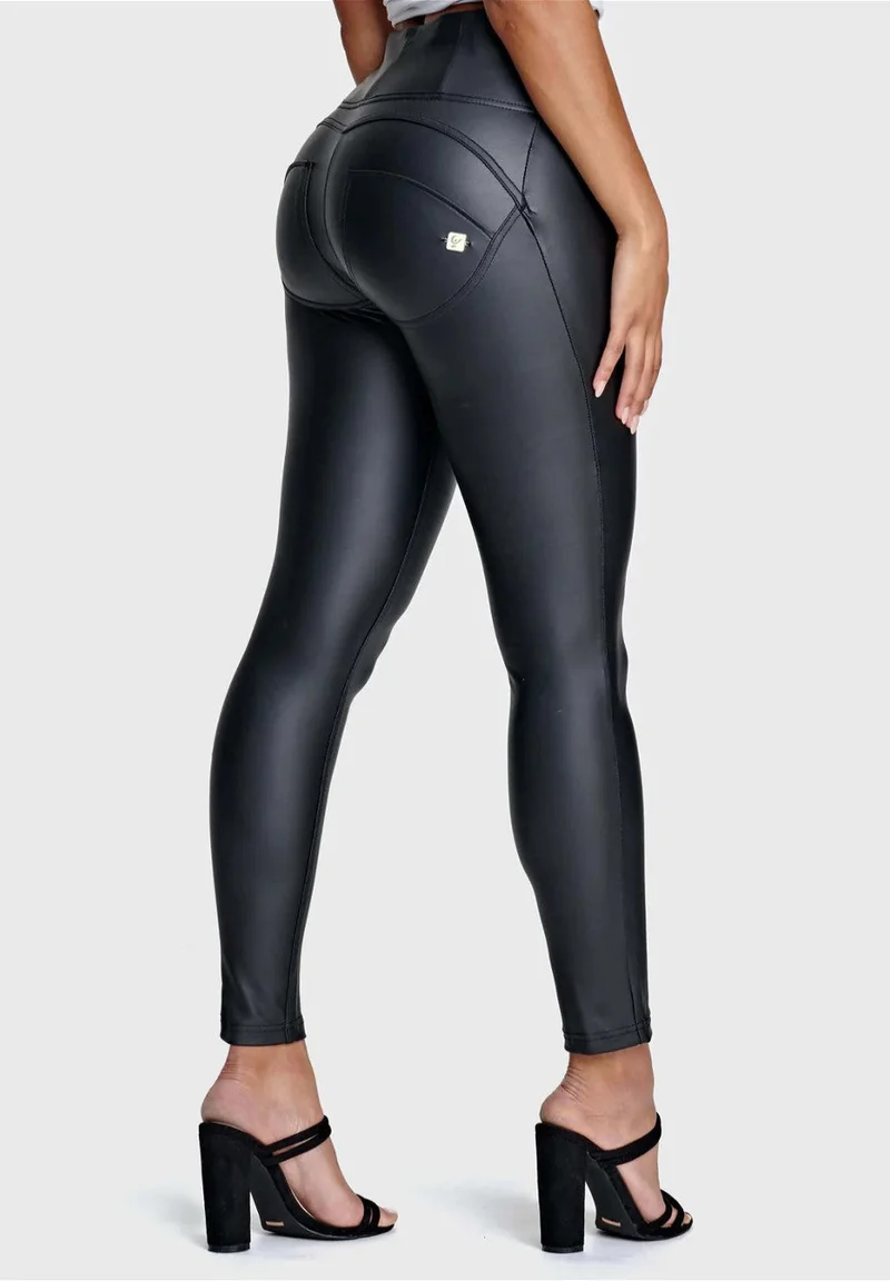 WR.UP Push-Up High Waist Skinny Vegan Leather Pant - Black