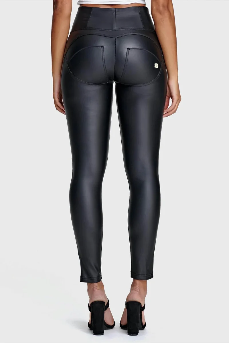 WR.UP Push-Up High Waist Skinny Vegan Leather Pant - Black