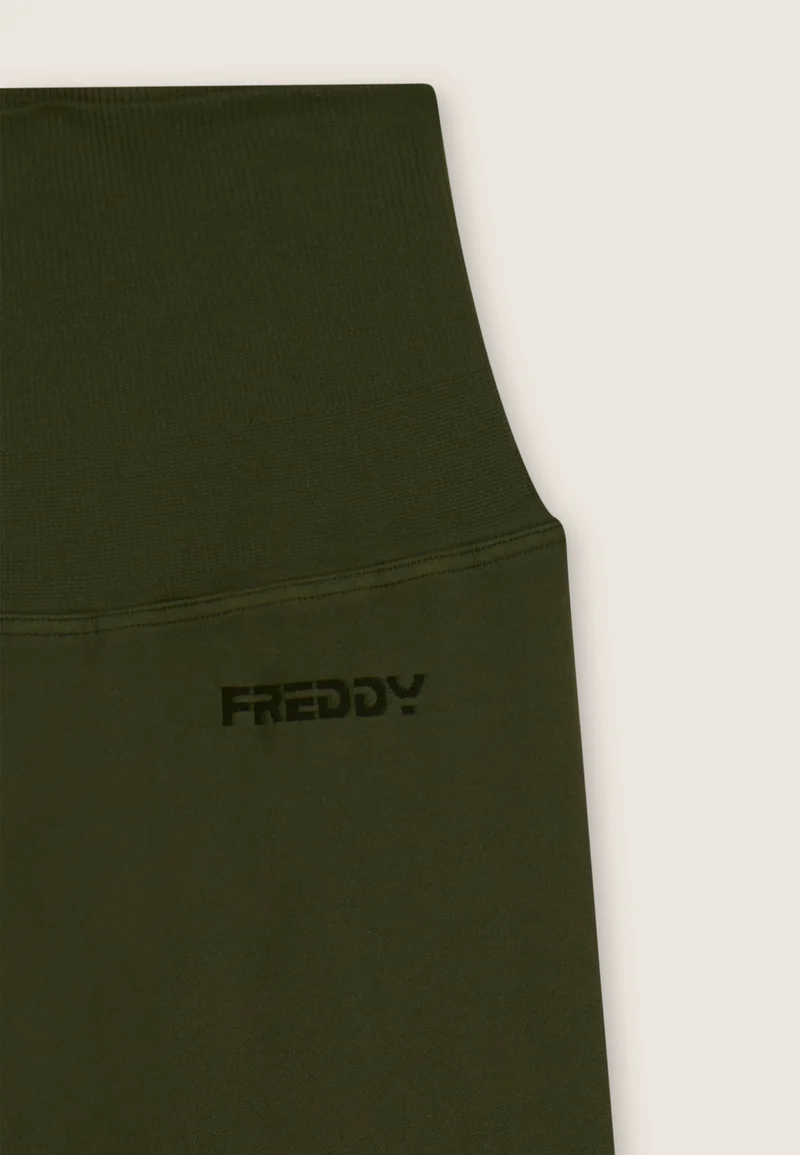 Seamless Push-Up High Waist Flare Leggings - Cypress Green - Made in Italy