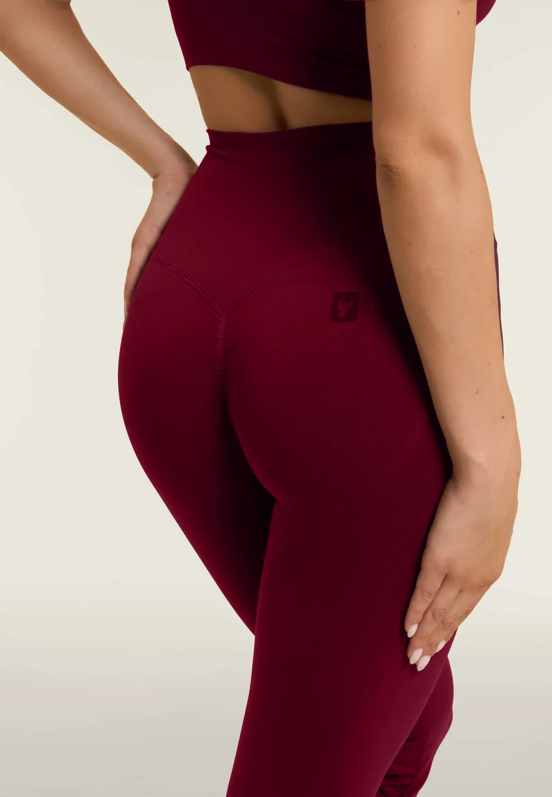 Seamless Push-Up High Waist Flare Leggings - Rumba Red - Made in Italy