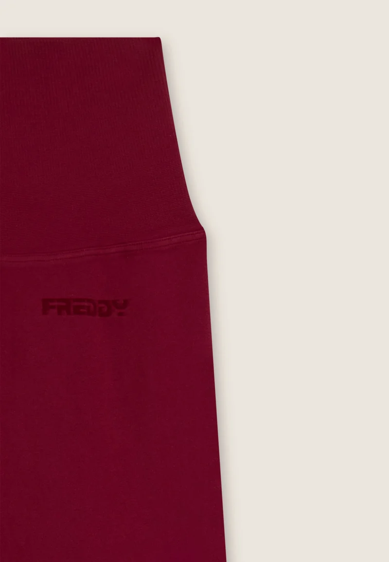 Seamless Push-Up High Waist Flare Leggings - Rumba Red - Made in Italy